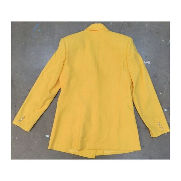 Vintage 90's Bright Yellow Oversized Blazer - Picture 2 of 6